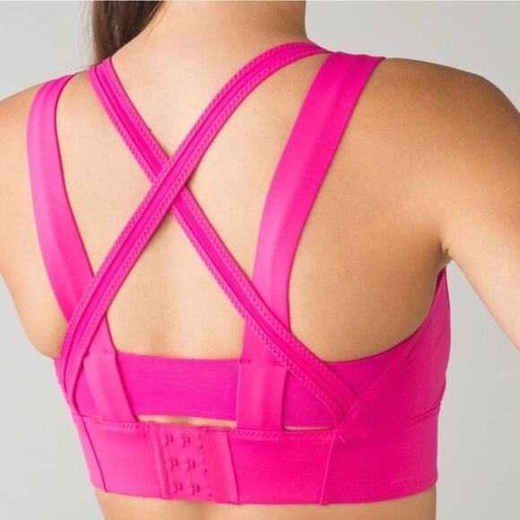 Lululemon Oxygen Bra & Pace Rival Skirt 13” Set – Hot Pink – Size 6 - Picture 3 of 16